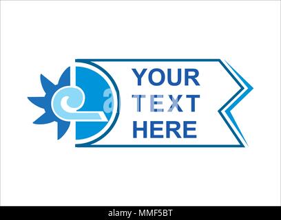The logo about hydro turbine power plan energy, can use for logo or icon industry company, business card, stamp, letter sign. Stock Vector