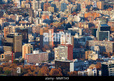 Buildings at Providencia district, Santiago de Chile Stock Photo