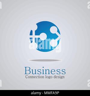 Business connecting logo, connect logo design, vector icons. Stock Vector