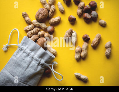Conceptual  ecco friendly flat lay with fresh produce Stock Photo