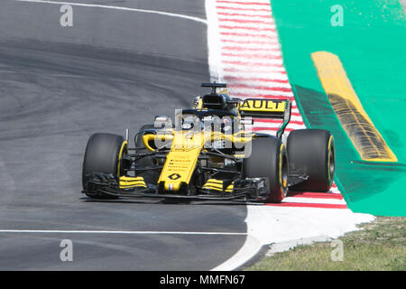 Barcelona, Spain. 11th May 2018. Renault driver Nico Hulkenberg (27) of Germany during the test of F1 celebrated at Circuit of Barcelonacon 9th May 2018 in Barcelona, Spain. (Credit: Mikel Trigueros / Urbanandsport / Cordon Press) Credit: CORDON PRESS/Alamy Live News Stock Photo