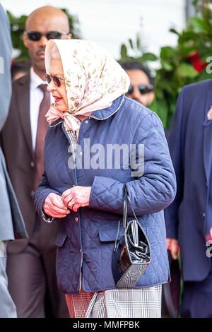 Windsor, UK. 11th May 2018. Day 3. Royal Windsor Horse Show. Windsor. Berkshire. UK.  Endurance. HRH Queen Elizabeth ll. 11/05/2018. Credit: Sport In Pictures/Alamy Live News Stock Photo