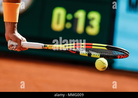 Madrid, Spain. 11th May 2018. Manzanares Park Tennis Center, Madrid, Spain; Mutua Madrid Open Tennis; Rafael Nadal (ESP) detail Credit: Action Plus Sports Images/Alamy Live News Stock Photo