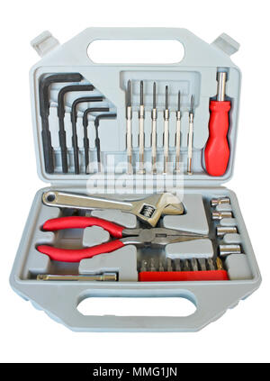 A set of handtools isolated on white background Stock Photo