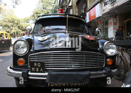 Ambassador car parked in the Tamil quarter, Pondicherry, Tamil Nadu, India  (December 2012) | Pondicherry, Car, India