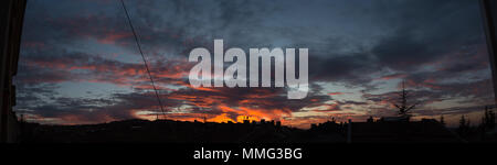 sunset landscape colorful clouds ankara turkey Stock Photo