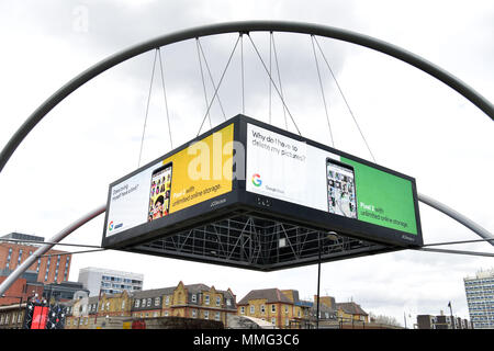 Old Street Roundabout Google Store electronic digital advertising ...