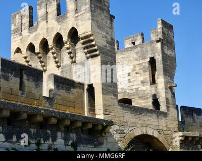 A section of the ramparts. city walls of Avignon, France. Stock Photo