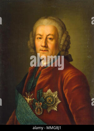 Count Alexey Petrovich Bestuzhev-Ryumin (1693 – 1768), Chancellor of the Russian Empire Stock Photo