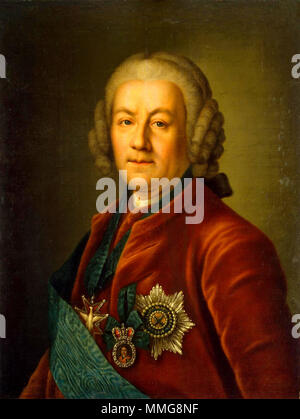 Count Alexey Petrovich Bestuzhev-Ryumin (1693 – 1768), Chancellor of the Russian Empire Stock Photo