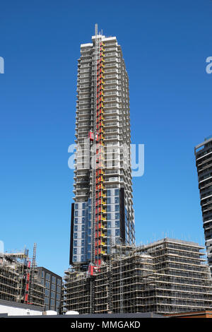 Mixed use apartments, hotel, retail space and offices new building under construction at 250 City Road in Islington London EC1  KATHY DEWITT Stock Photo