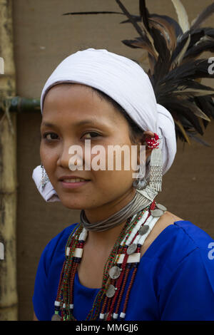 Meghalaya, India. Garo lady in ceremonial attire Stock Photo
