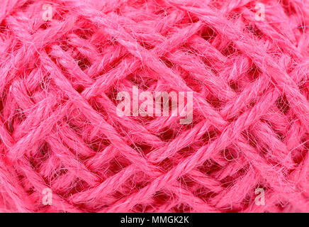 linen rope texture. thread in clew close up Stock Photo