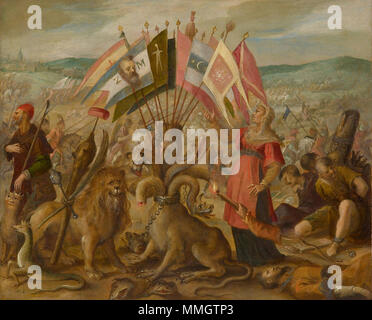 Hans von Aachen - Allegory of the Turkish war- Battle of Kronstadt (Braşov) Stock Photo