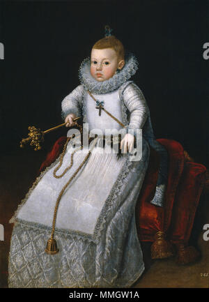 .  Español: Retrato de la infanta Margarita Francisca (1610-1616), hija de Felipe III  . circa 1610. Santiago moran Stock Photo