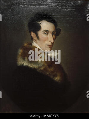 . Depicted person: Carl Maria von Weber  . 1825. Ferdinand Schimon Carl Maria von Weber Stock Photo