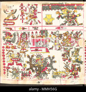 The Codex Borgia is an ancient Mesoamerican manuscript, and page 56 ...