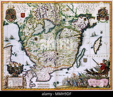 Map of Sweden 1662 Stock Photo Alamy