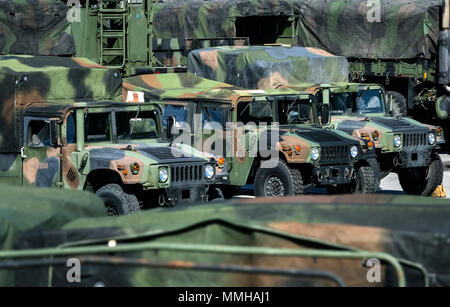 Marine Corps Humvees, Marine Corps Base Camp Lejeune, North Carolina, USA. Stock Photo
