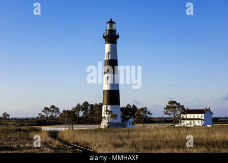 Bodie Island Lighthouse, Cape Hatteras, Outer Banks, North Carolina, USA. Stock Photo