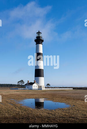 Bodie Island Lighthouse, Cape Hatteras, Outer Banks, North Carolina, USA. Stock Photo