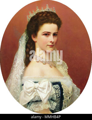 .  Deutsch: Kaiserin Elisabeth als ungarische Königin English: Empress Elisabeth as Queen of Hungary  . 1867. Georg Raab 002 Stock Photo