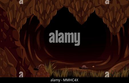 A Dark Scary Rock Cave Stock Vector Image & Art - Alamy