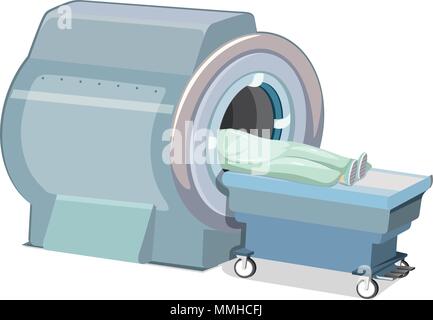 MRI Scanner on White Background illustration Stock Vector