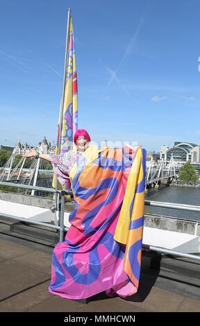 Zandra Rhodes up on the Roof at the Southbank Centre Stock Photo