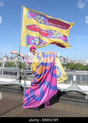 Zandra Rhodes up on the Roof at the Southbank Centre Stock Photo