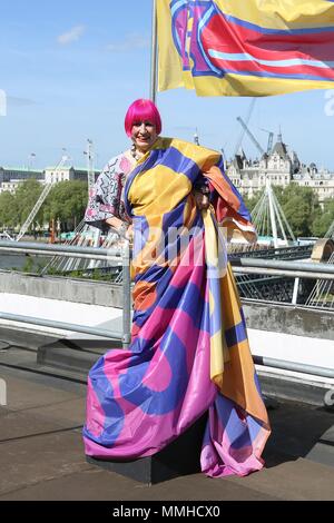 Zandra Rhodes up on the Roof at the Southbank Centre Stock Photo