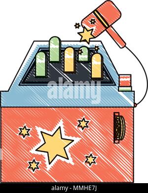 hammer arcade machine icon over white background, vector illustration Stock Vector