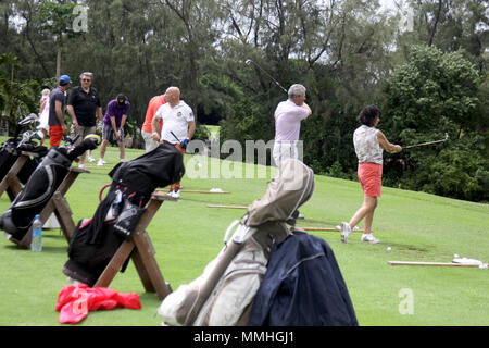 HERITAGE GOLF CLUB - MAURITIUS, A MULTI-AWARD WINNING CHAMPIONSHIP GOLF COURSE Stock Photo