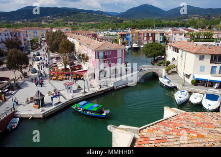 Port Grimaud, lagoon city at Gulf of Saint-Tropez, Cote d'Azur, South France, France, Europe Stock Photo