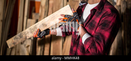 industrial wood work and work safety Stock Photo