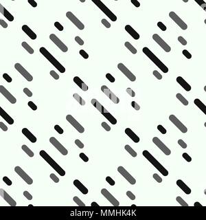 Vector Seamless Black And White Irregular Rounded Lines Halftone Transition Abstract Background Pattern eps 10 Stock Vector