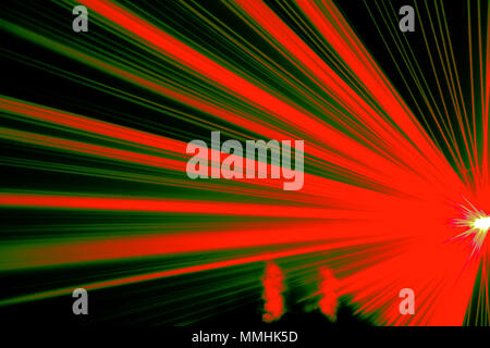 Lasershow in a club, disco with music, quite abstract Stock Photo