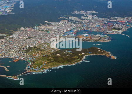 Aerial view of Ulsan, South Korea Stock Photo
