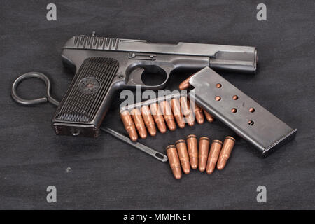 handgun on black background Stock Photo