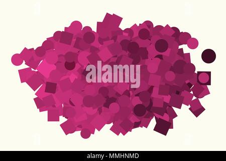 Conceptual background ellipse & square box pattern for design. Vector illustration graphic. Stock Vector