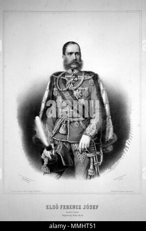 . Deutsch: Franz Joseph I. (1830-1916), Kaiser von Österreich, König von Ungarn etc. Lithographie von Adolf Dauthage, 1863  . 1863. Adolf Dauthage (1825-1883) Franz Joseph I Dauthage Litho 01 Stock Photo