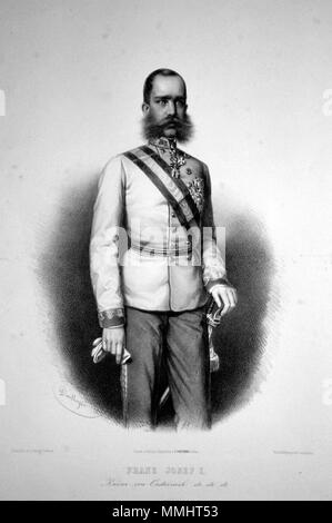 . Deutsch: Franz Joseph I. (1830-1916), Kaiser von Österreich, König von Ungarn etc. Lithographie von Adolf Dauthage, 1870  . 1870. Adolf Dauthage (1825-1883) Franz Joseph I Dauthage Litho 03 Stock Photo