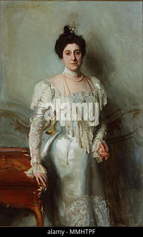 Portrait of Mrs. Asher B. Wertheimer, née Flora Joseph. circa 1898. JS Sargent Mrs Asher B Wertheimer Stock Photo