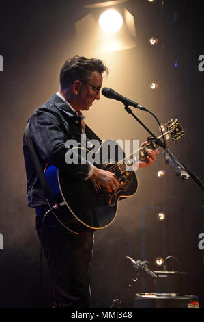 Richard Hawley singer songwriter and producer on stage and backstage at Mareel in Shetland Stock Photo