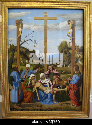 The lamentation over the dead Christ. circa 1508. Marco basaiti, deposizione dalla croce Stock Photo