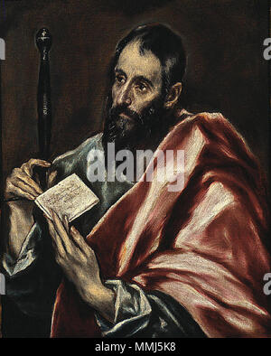 English: St. Paul . 1598-1600. El Greco - St. Paul Stock Photo