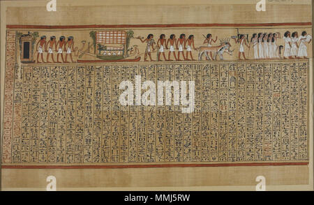 . English: The Book of the Dead of Hunefer, sheet 4  . 19th Dynasty. Unknown 91 Book of the Dead of Hunefer sheet 4 Stock Photo