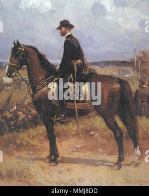 Equestrian portrait of General William Tecumseh Sherman. 1888. Thure de Thulstrup 1 Stock Photo