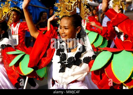 ANTIPOLO CITY, PHILIPPINES - MAY 1, 2018: Parade participants in their ...