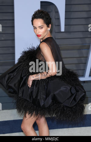 Vanity Fair Oscars Party 2018 was held at the Wallis Annenberg Center for the Performing Arts in Beverly Hills, California  Featuring: Zoe Kravitz Where: Los Angeles, California, United States When: 05 Mar 2018 Credit: Sheri Determan/WENN.com Stock Photo